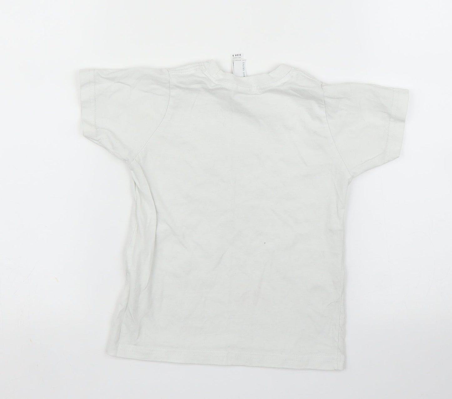 Rabbit Skins Boys White   Basic T-Shirt Size 2 Years