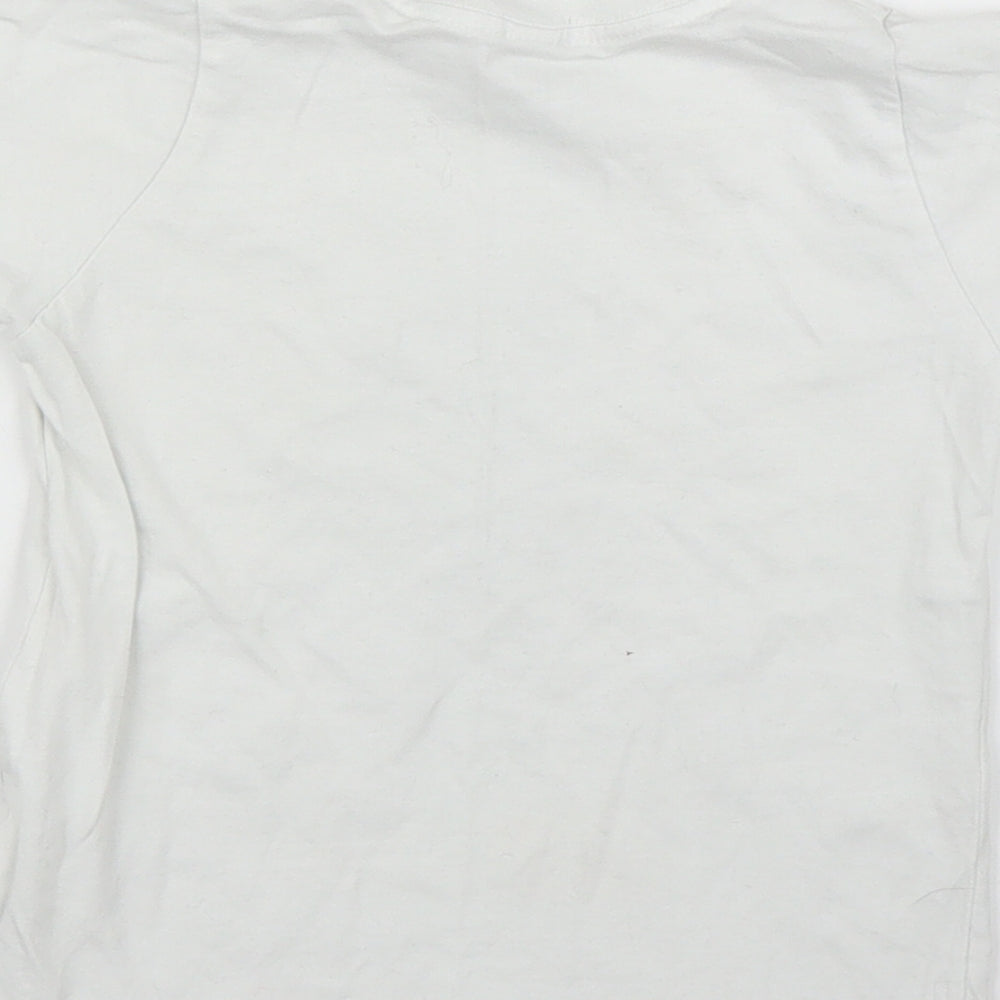 Rabbit Skins Boys White   Basic T-Shirt Size 2 Years