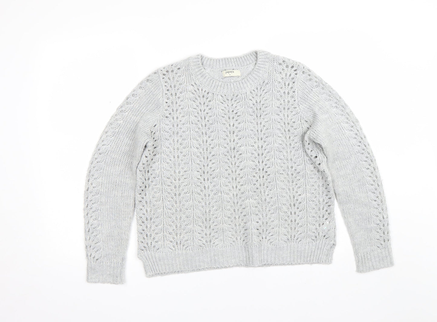 Papaya Womens Grey   Pullover Jumper Size M