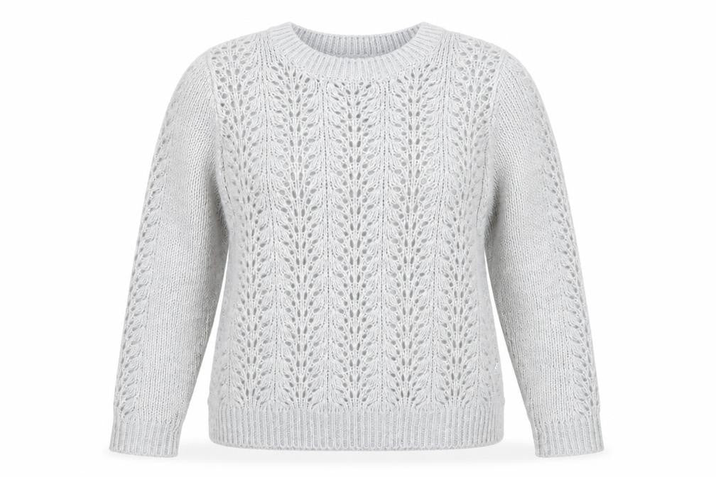 Front view of Papaya women’s grey jumper, size M