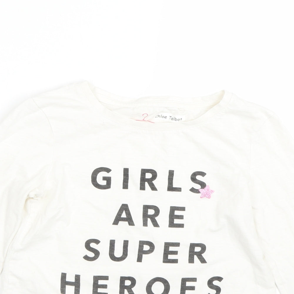 NEXT Girls White   Basic T-Shirt Size 10 Years