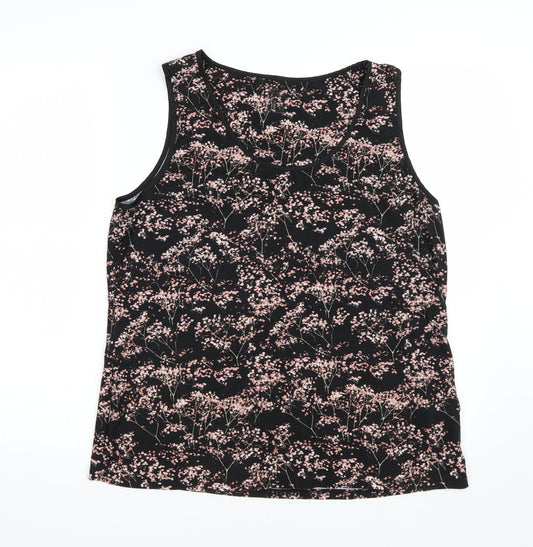 Love to lounge Womens Black Floral  Top Pyjama Top Size L