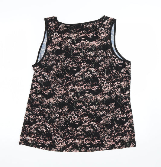 Love to lounge Womens Black Floral  Top Pyjama Top Size L