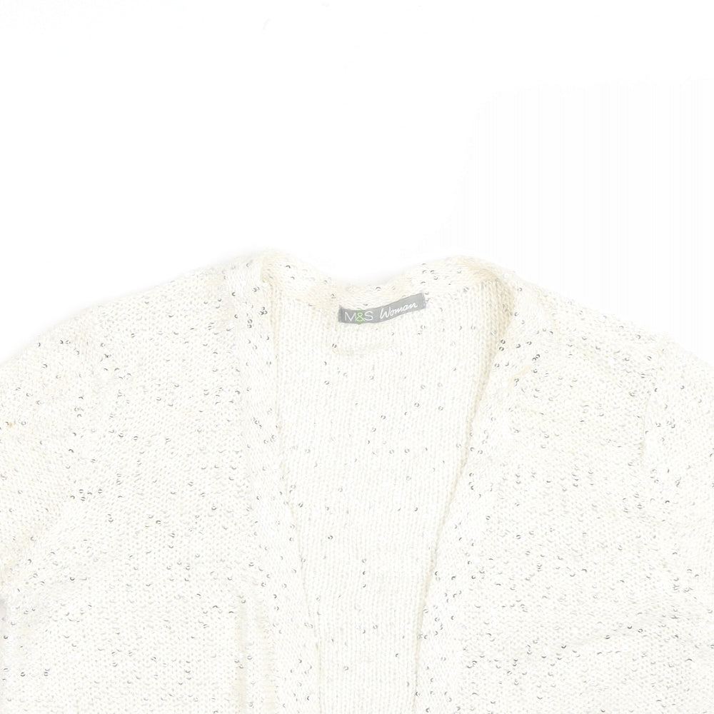 M&S Womens Beige   Cardigan Jumper Size 12