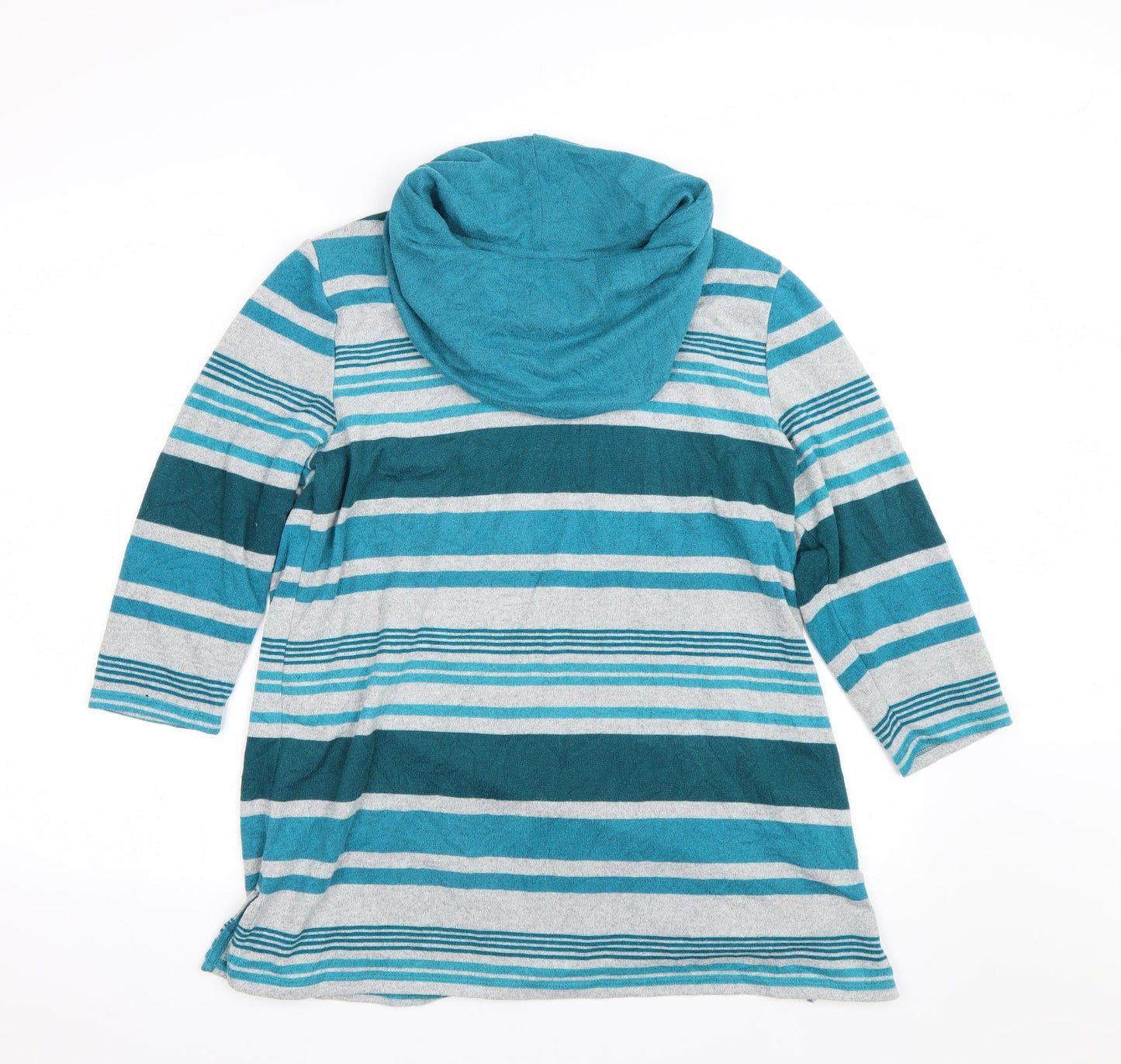 TIGI Womens Grey Striped  Pullover Jumper Size 14