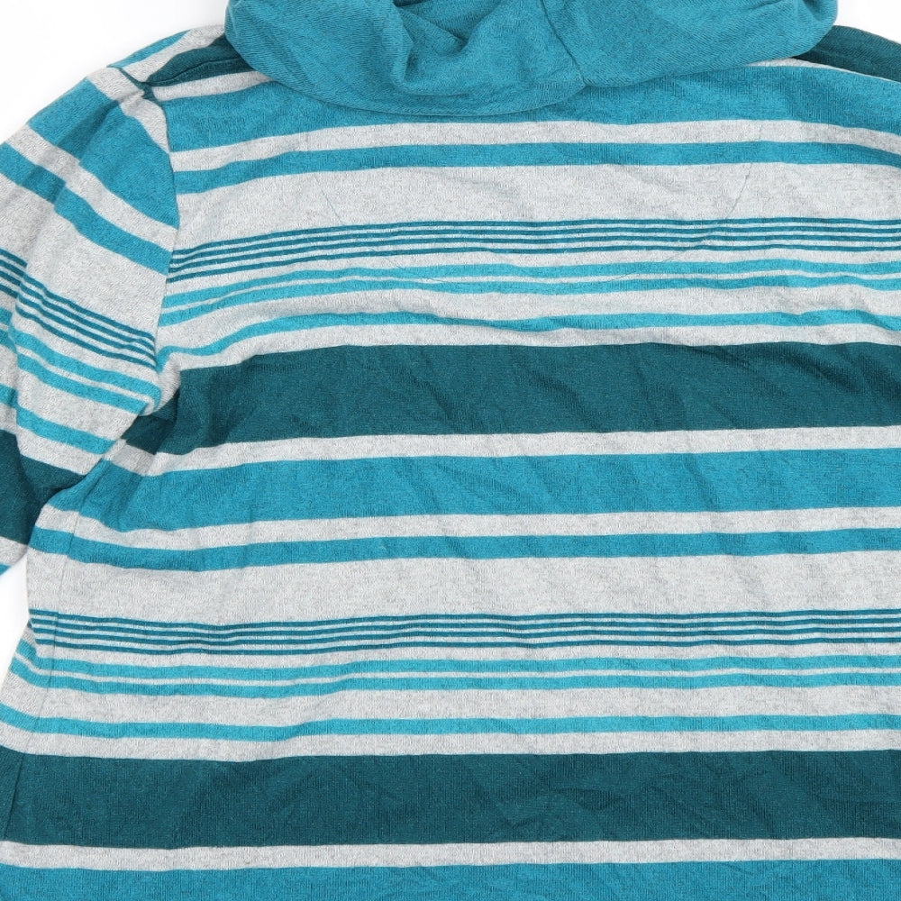 TIGI Womens Grey Striped  Pullover Jumper Size 14