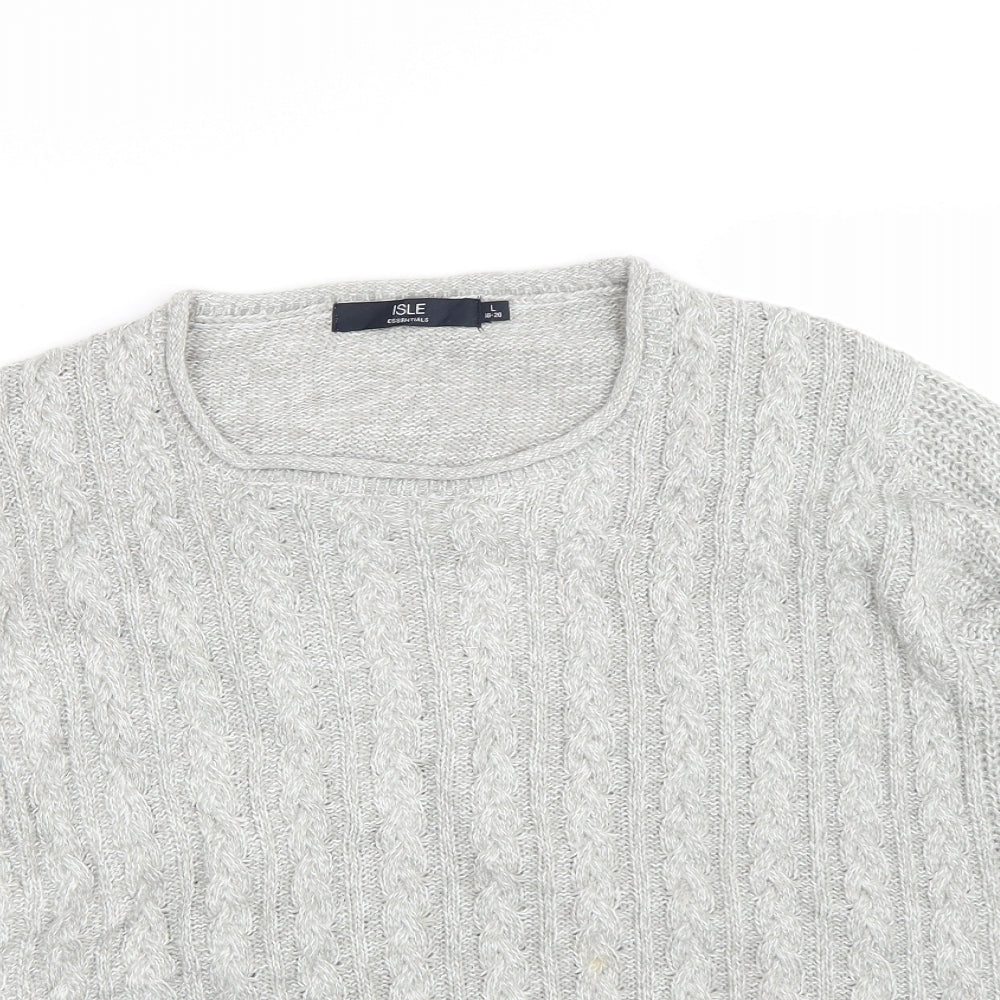 Isle Womens Grey   Pullover Jumper Size 18