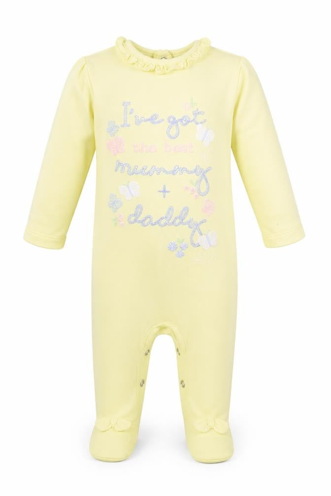 M&Co Girls Yellow   Babygrow One-Piece Size 3-6 Months