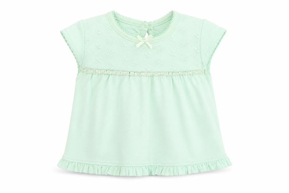 George Girls Green   Basic T-Shirt Size 0-3 Months