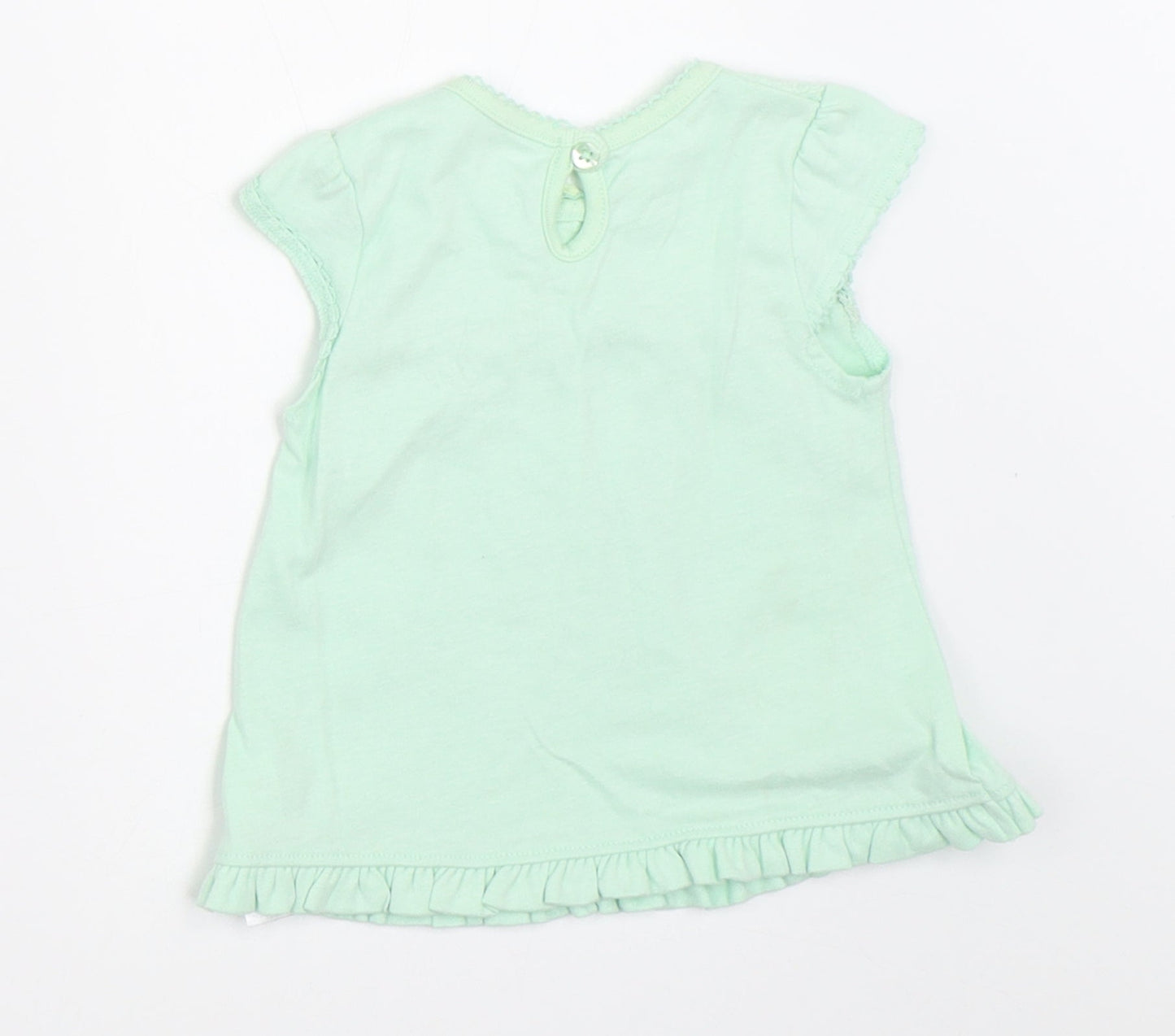 George Girls Green   Basic T-Shirt Size 0-3 Months
