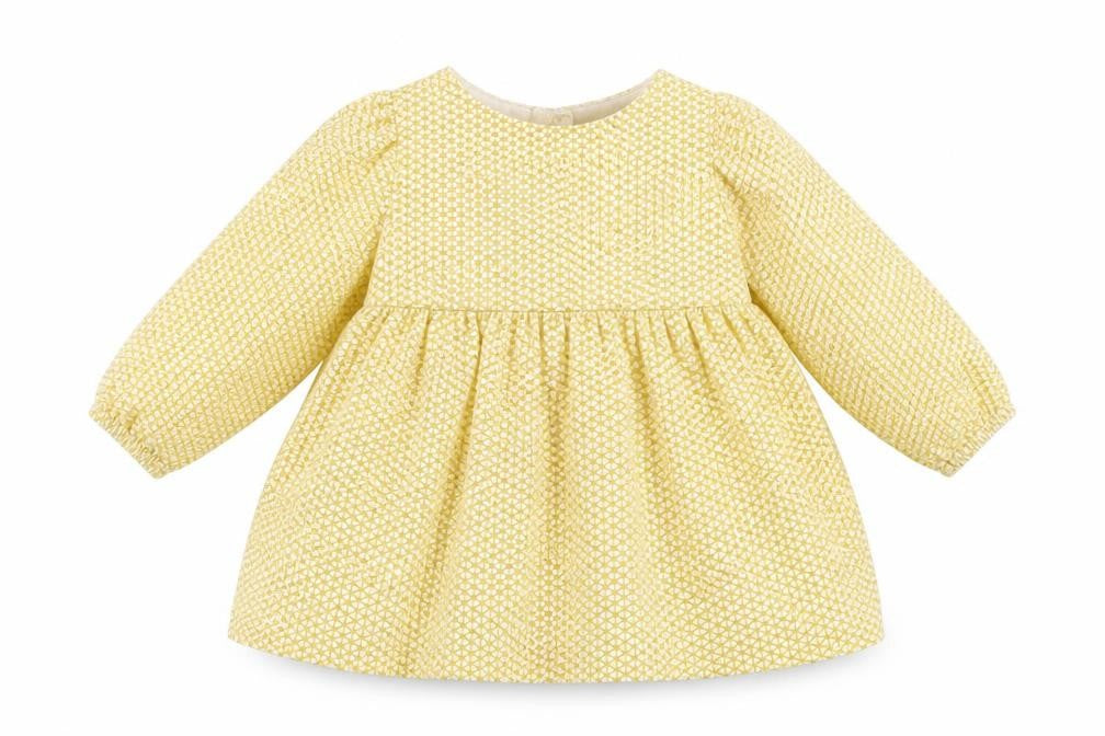 Front view of Next girls’ yellow fit & flare, size 3-6, months
