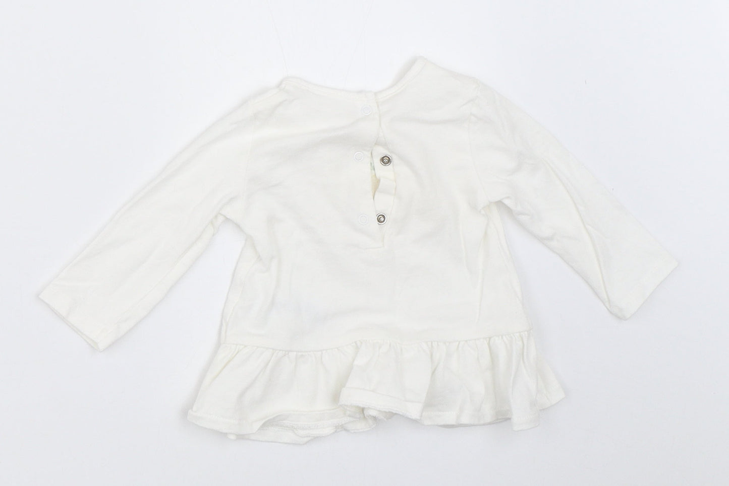 NEXT Girls White   Basic T-Shirt Size 3-6 Months