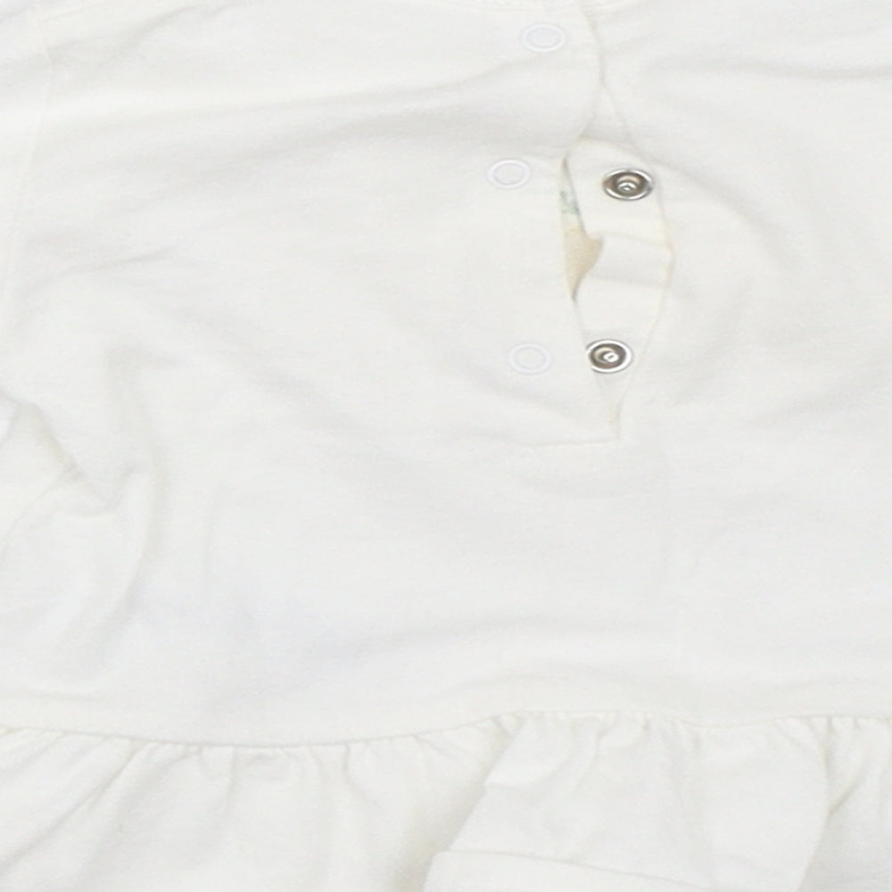 NEXT Girls White   Basic T-Shirt Size 3-6 Months