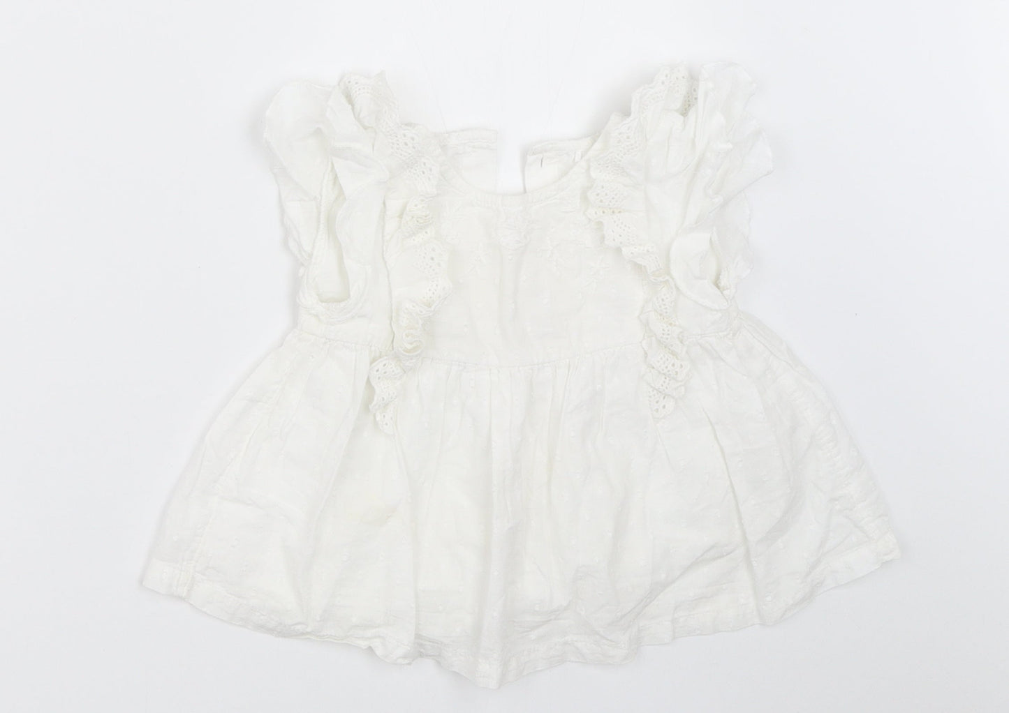 TU Girls White   Basic Blouse Size 18-24 Months