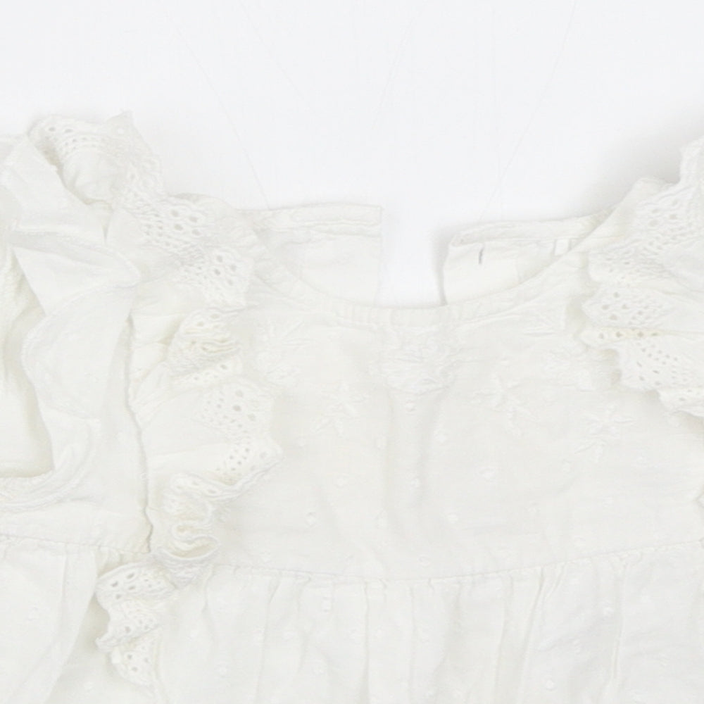 TU Girls White   Basic Blouse Size 18-24 Months