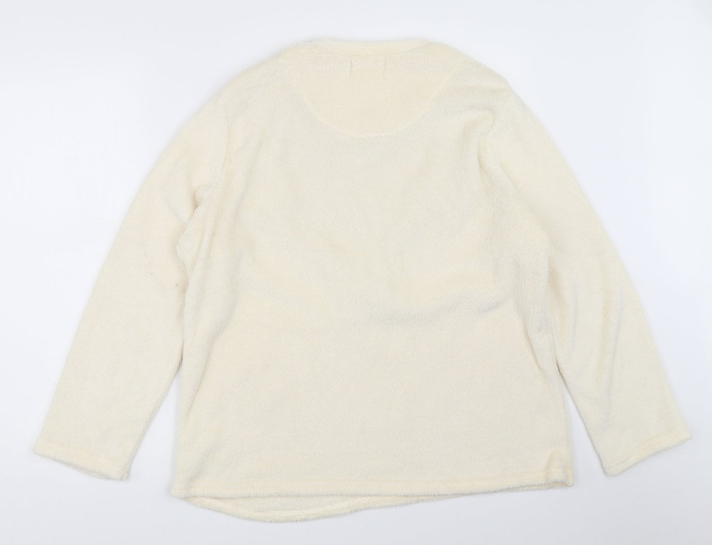 Primark Womens Ivory Solid  Top Pyjama Top Size L
