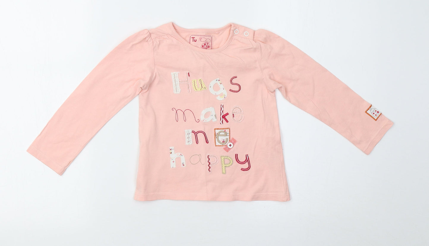 Sainsburys Girls Pink   Pullover Casual Size 12 Months