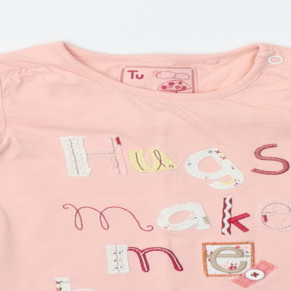 Sainsburys Girls Pink   Pullover Casual Size 12 Months