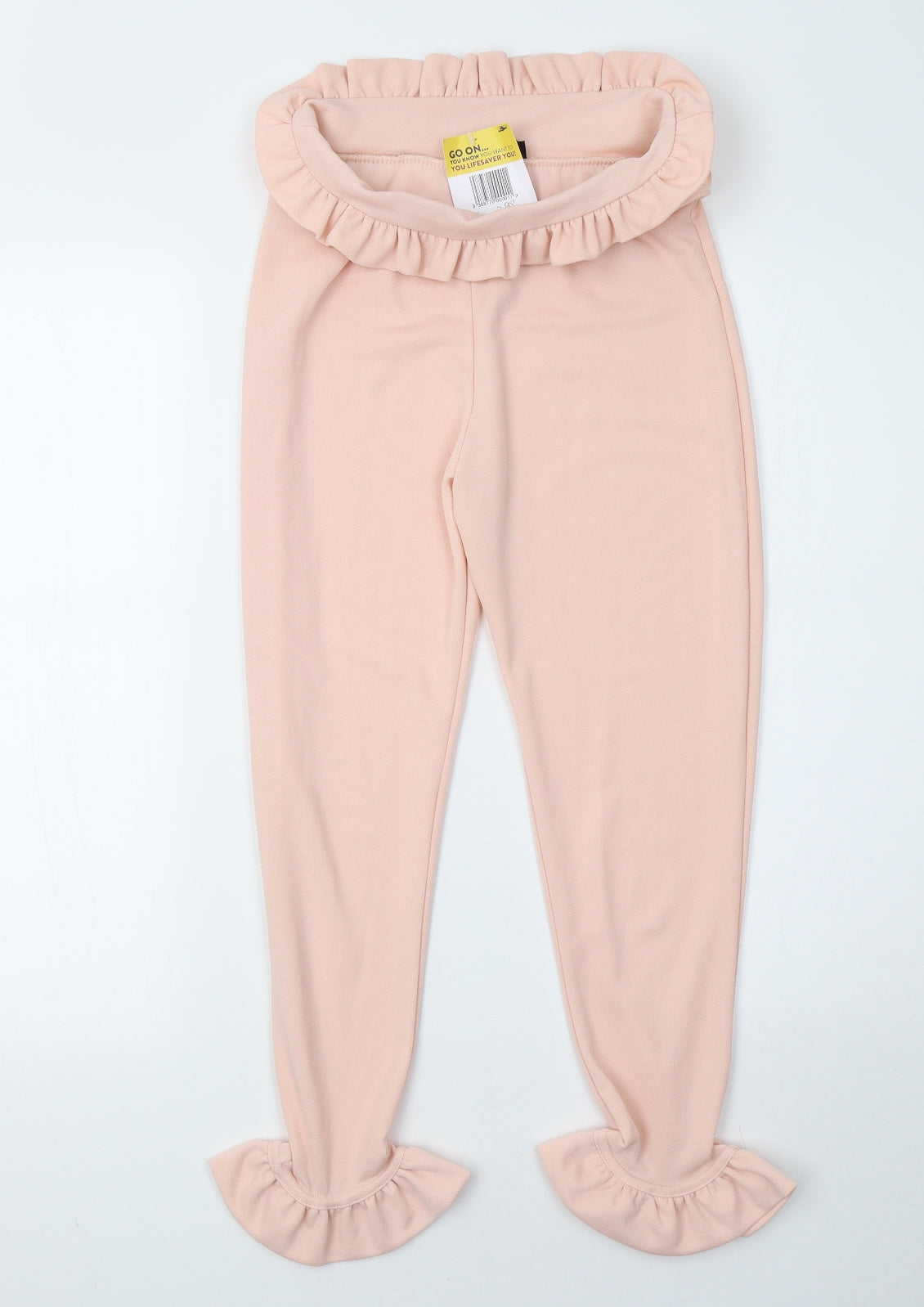 PRETTYLITTLETHING Womens Pink   Cropped Trousers Size 8 L23 in
