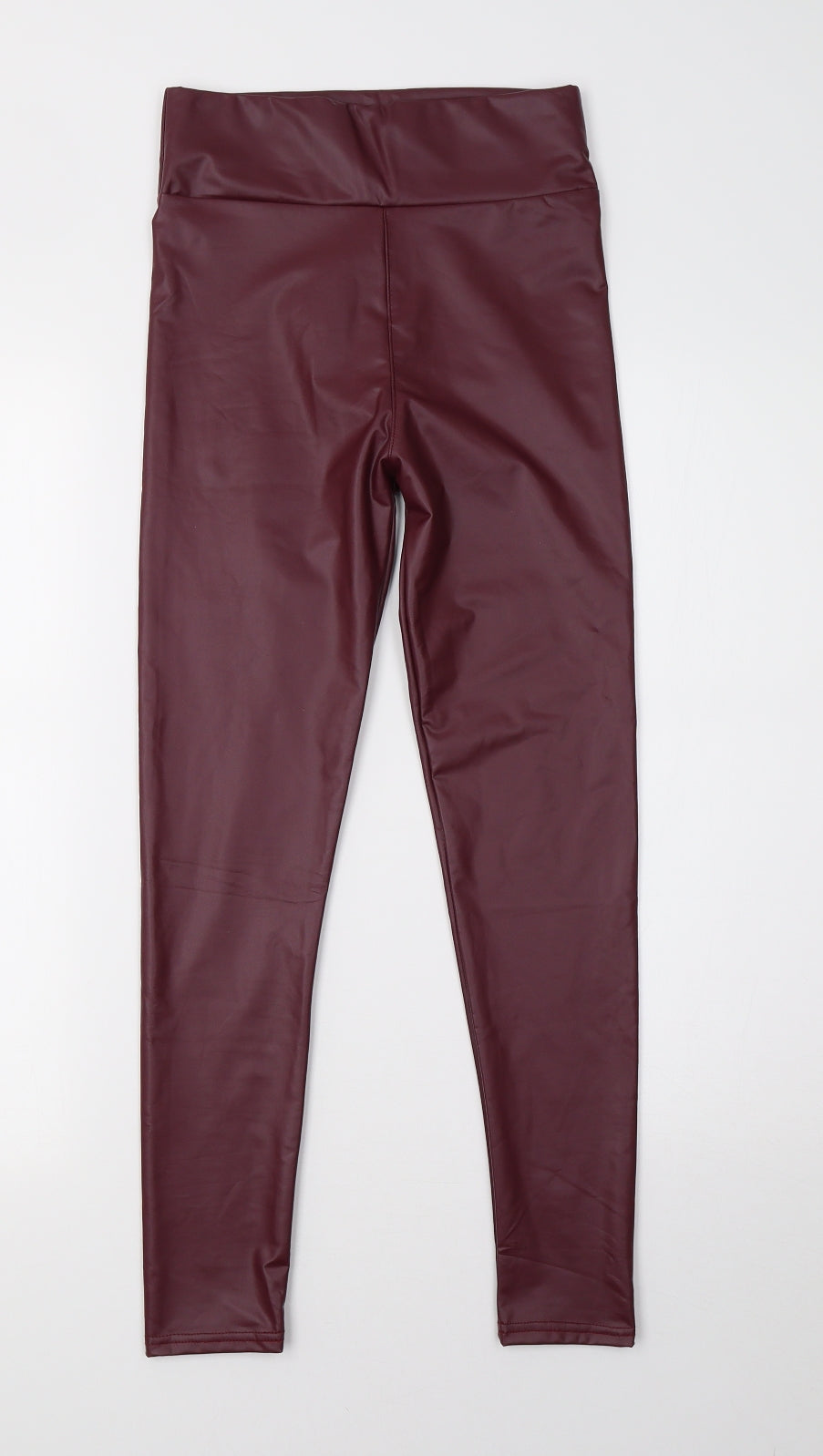 Preworn Womens Purple  Latex Trousers  Size 6 L26 in