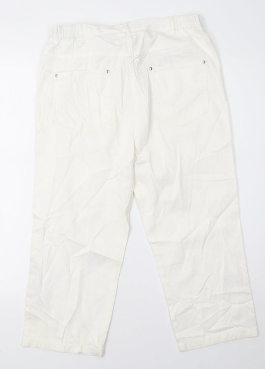 first avenue classics Womens White   Cropped Trousers Size 12 L21 in
