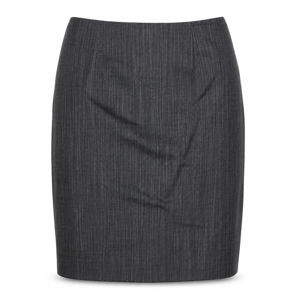 Front view of Kaliko women’s grey a-line skirt, size UK 12