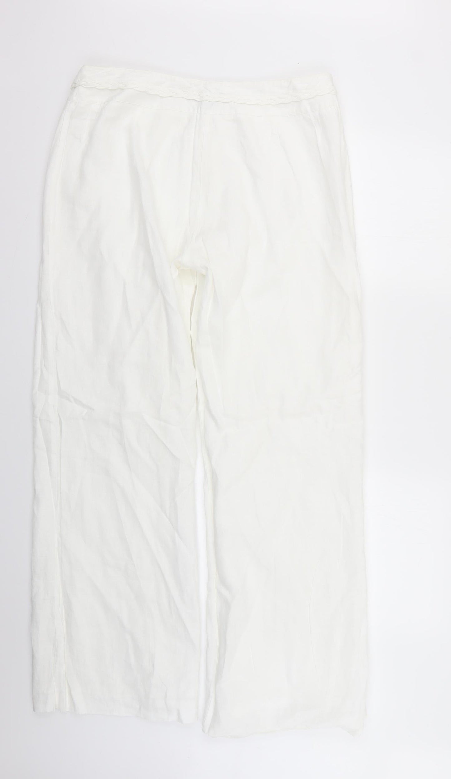 Preworn Womens White   Trousers  Size 16 L29 in