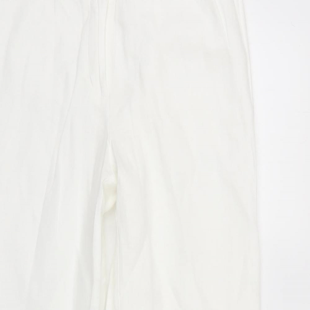 Preworn Womens White   Trousers  Size 16 L29 in