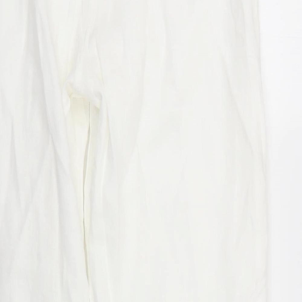 Preworn Womens White   Trousers  Size 16 L29 in