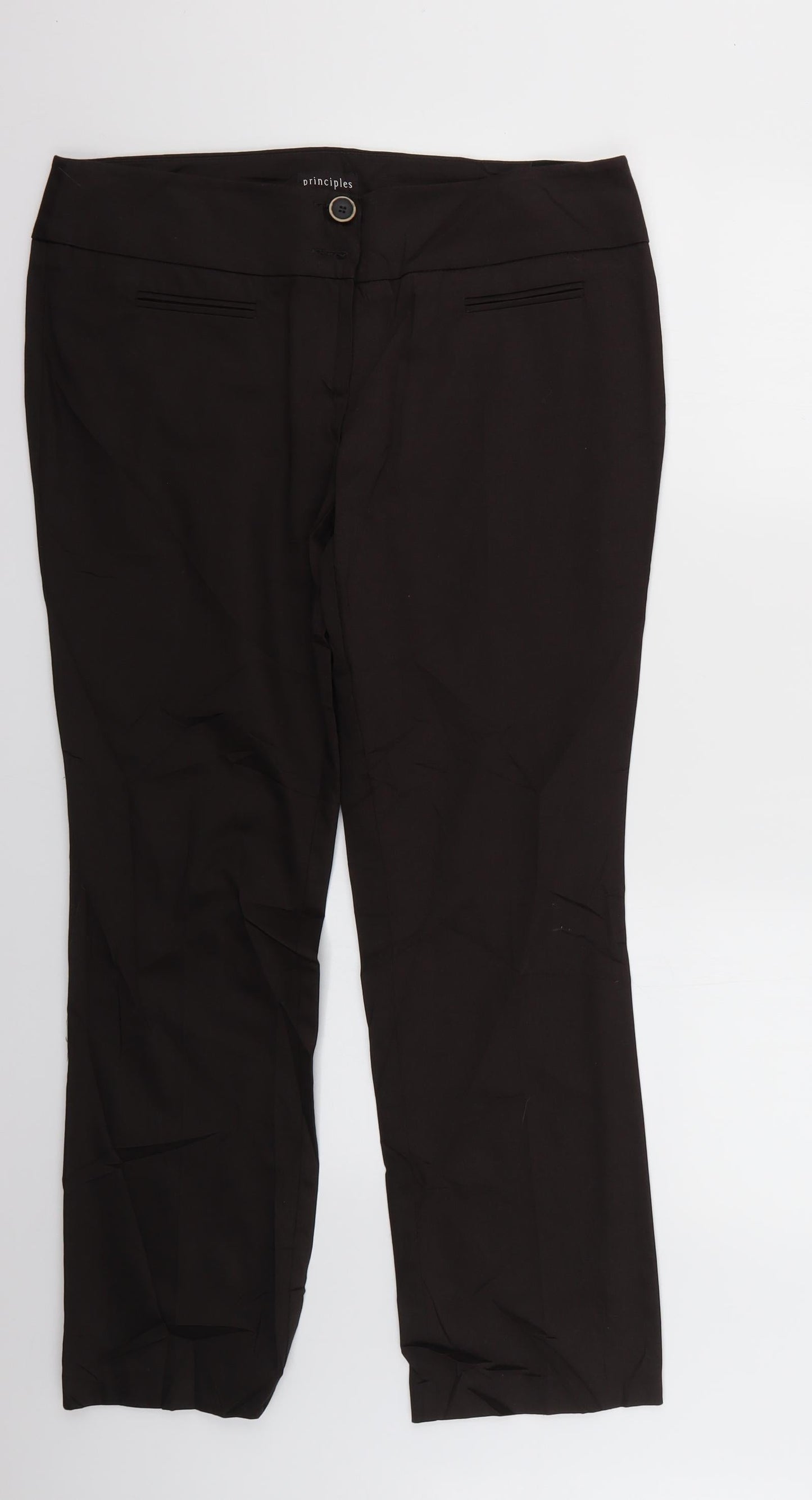Principles Womens Brown   Trousers  Size 14 L27 in