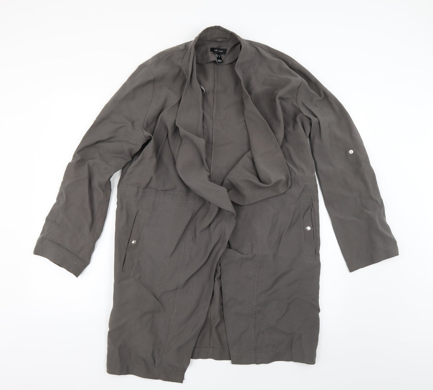New Look Womens Grey   Overcoat Coat Size 14