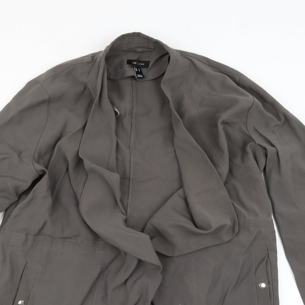 New Look Womens Grey   Overcoat Coat Size 14
