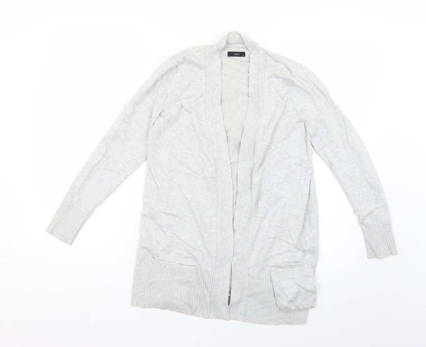 M&Co Womens Grey   Cardigan Jumper Size 10