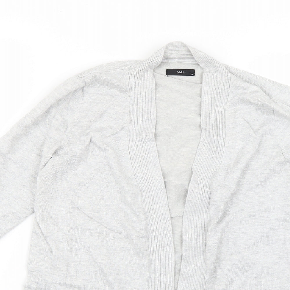 M&Co Womens Grey   Cardigan Jumper Size 10