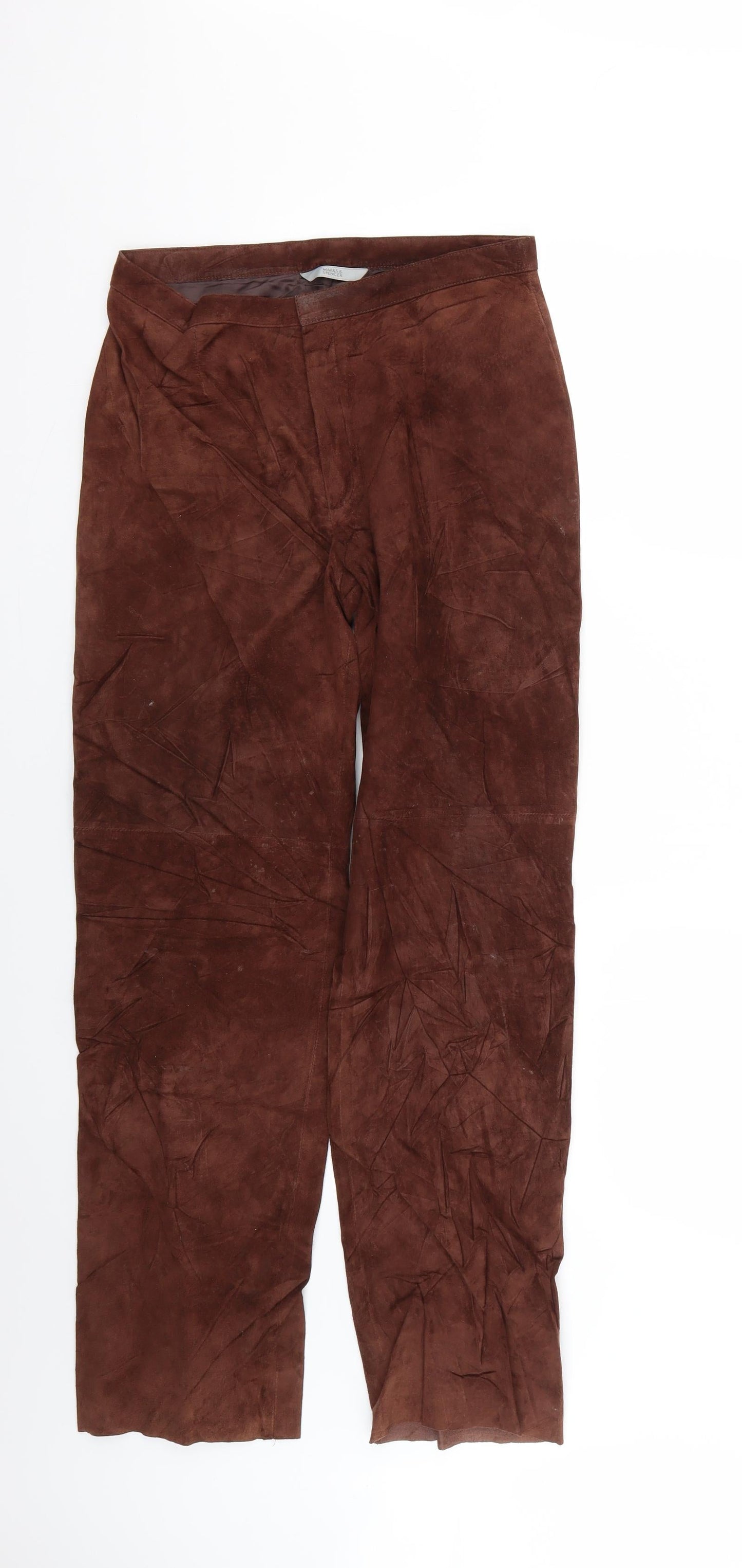 Marks and Spencer Womens Brown   Trousers  Size 10 L28 in