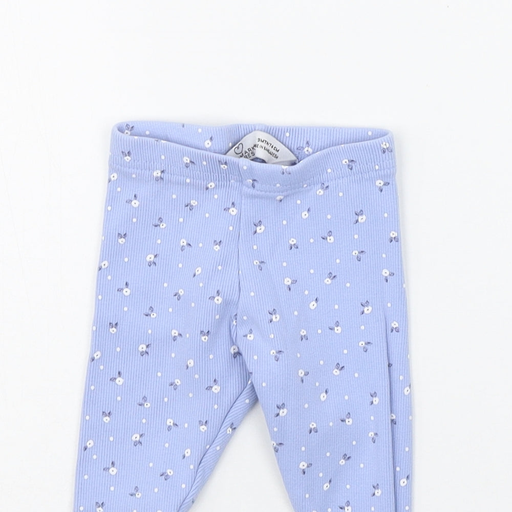Primark Baby Blue Geometric  Jogger Trousers Size 6-9 Months