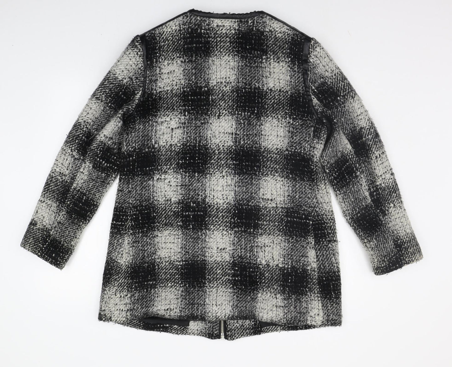 New Look Womens Grey Geometric  Jacket Coat Size 14