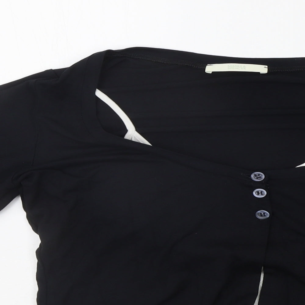 Marks and Spencer Womens Black   Pullover Jumper Size 14
