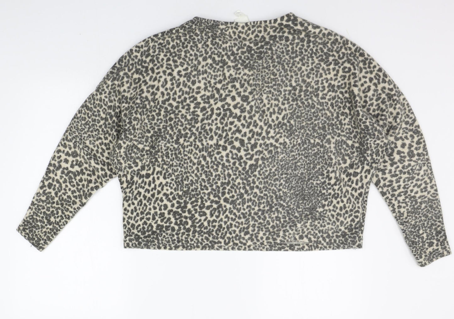 H&M Womens Grey Animal Print  Pullover Jumper Size S