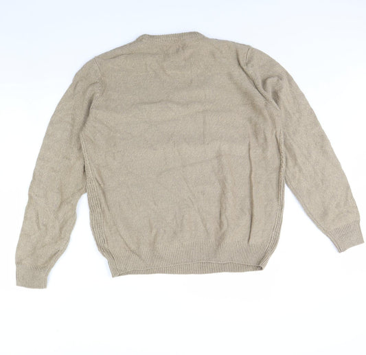 boston crew Mens Beige   Pullover Jumper Size L