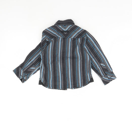M&S Boys Grey Striped  Basic Button-Up Size 18-24 Months