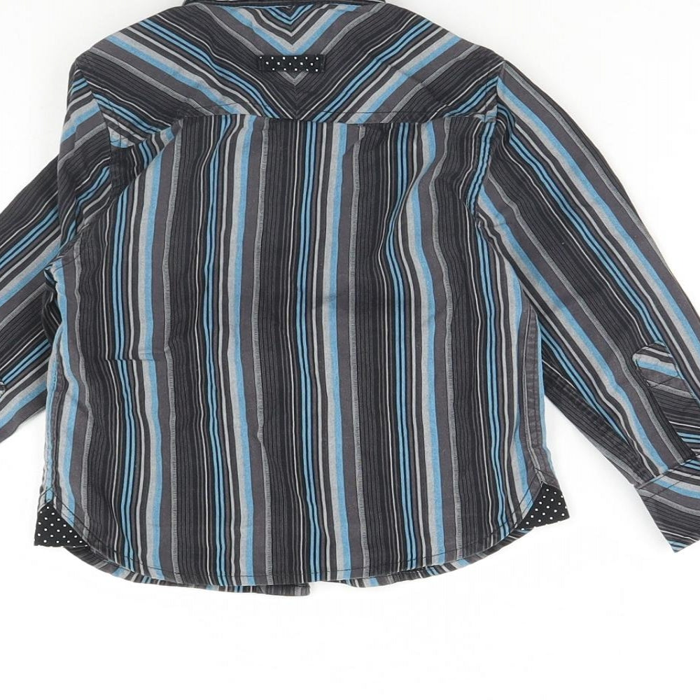 M&S Boys Grey Striped  Basic Button-Up Size 18-24 Months