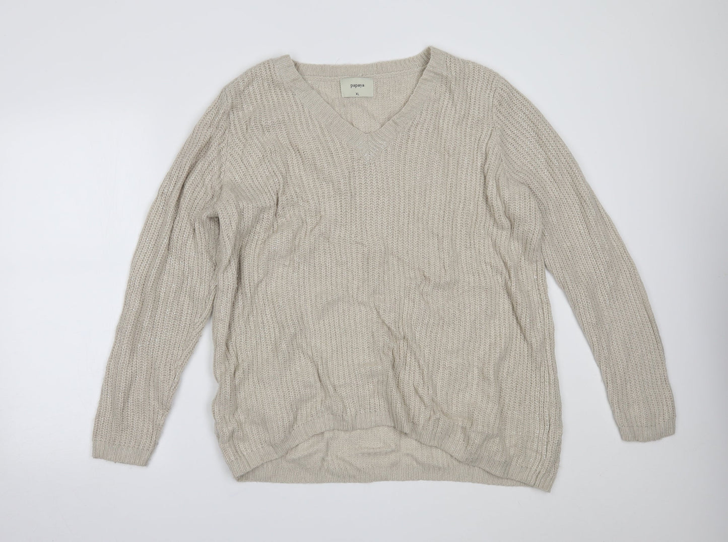 Papaya Womens Beige   Pullover Jumper Size XL