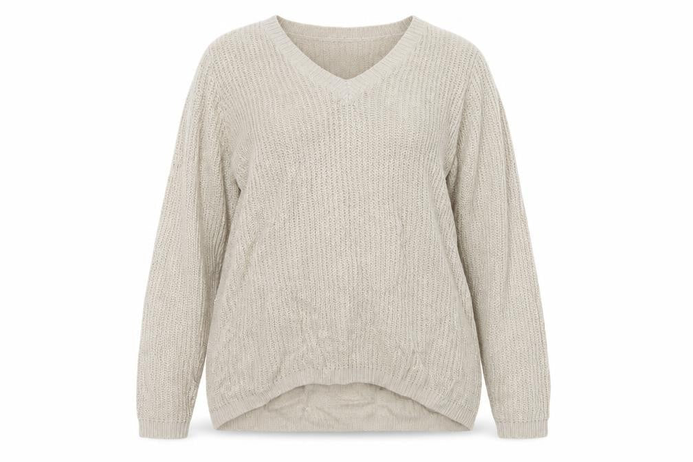 Front view of Papaya women’s beige jumper, size XL