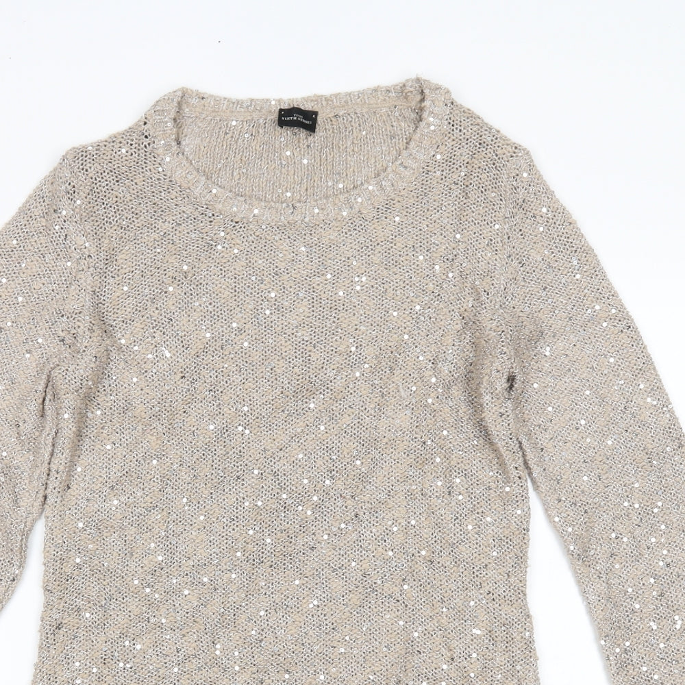 Your Sixth Sense Womens Beige   Pullover Jumper Size S