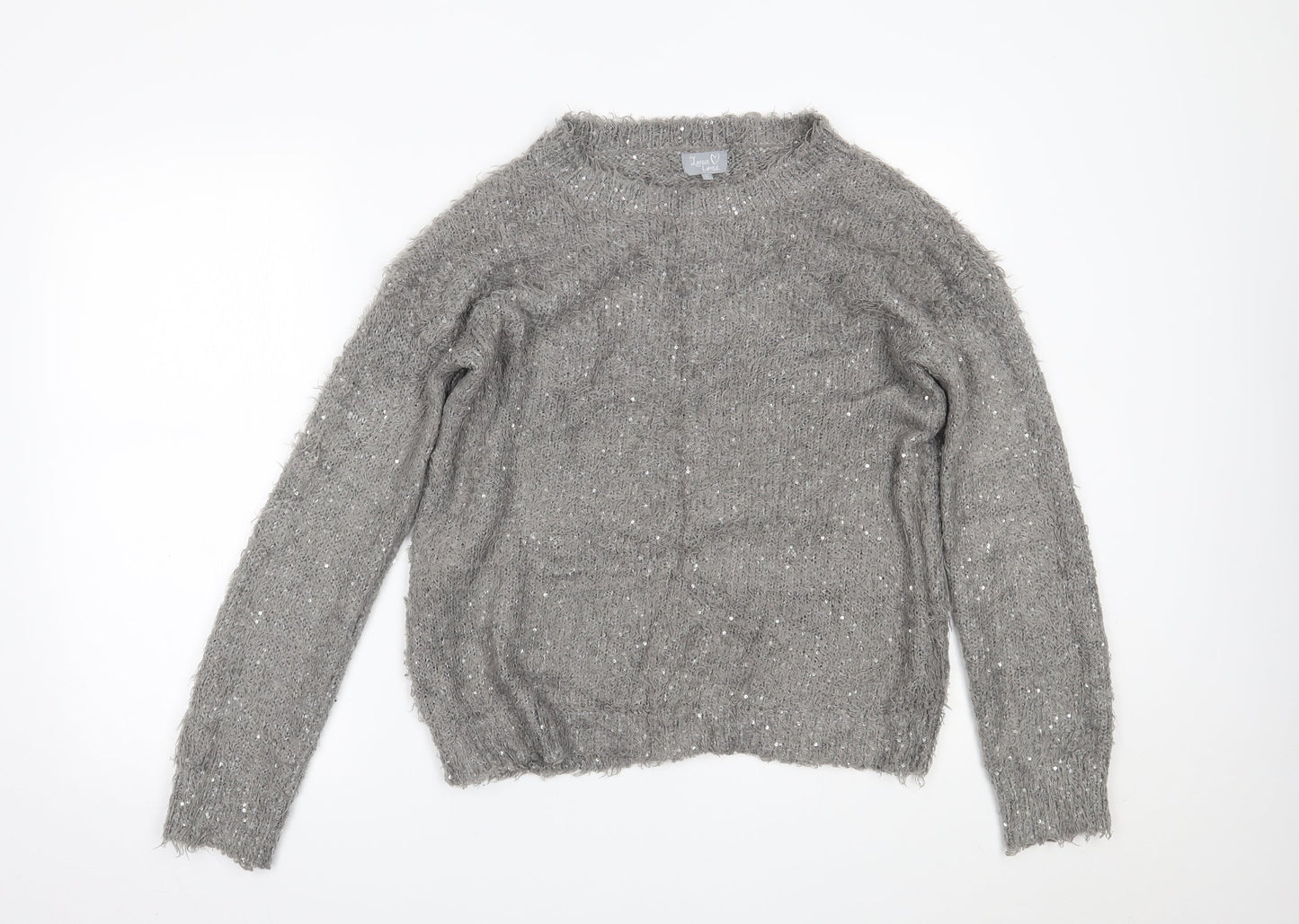 Lottie Loves Womens Grey   Pullover Jumper Size L