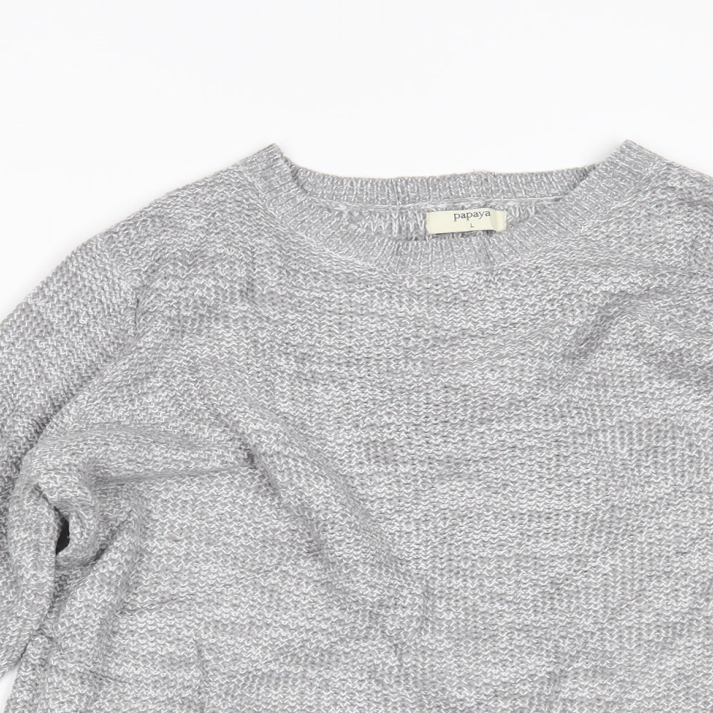Papaya Womens Grey   Pullover Jumper Size L
