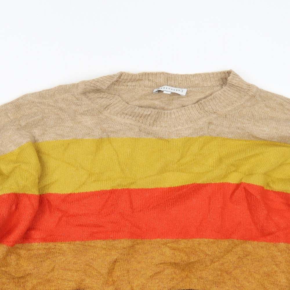 Warehouse Womens Multicoloured   Pullover Jumper Size 14