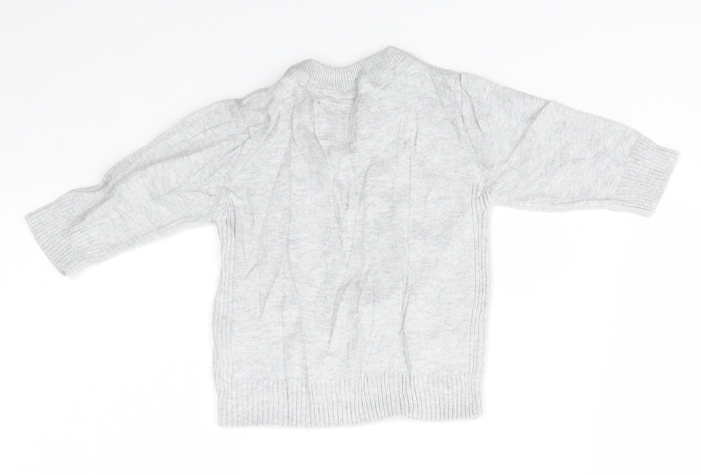 M&S Boys Grey   Pullover Jumper Size 6-9 Months