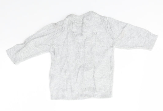 M&S Boys Grey   Pullover Jumper Size 6-9 Months